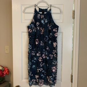 Navy Floral Summer Dress